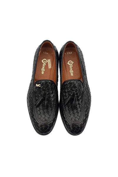 twingold Hand Knitted Leather Men's Shoes - Twg003