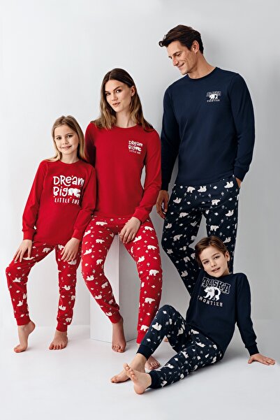 Rolypoly Women's Red Dream Big New Year Concept Family Pajama Set
