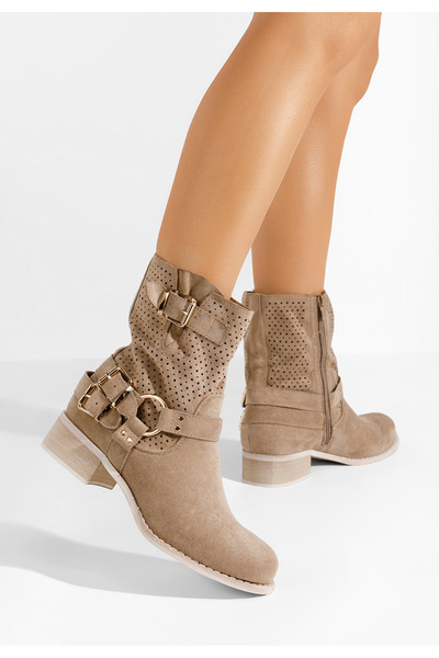 B T Shoes Γυναικεία μποτάκια Daiela V2 χακι