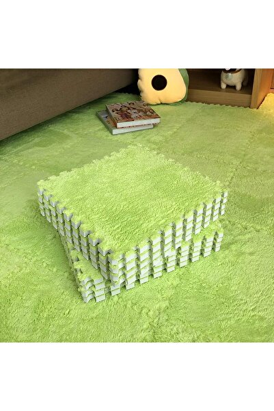 dalip Set of 10 Puzzle-Style Mats, Dalip, EVA Foam, Fluffy, 30 x 30 x 1 cm, Green