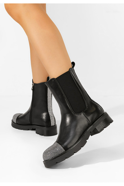 B T Shoes Γυναικεία μποτάκια Jeannetta Μαύρα