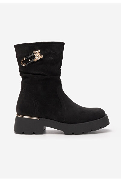 B T Shoes Černé dámské polokozačky Tonise