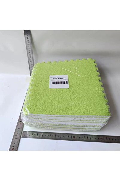 dalip Set of 10 Puzzle-Style Mats, Dalip, EVA Foam, Fluffy, 30 x 30 x 1 cm, Green