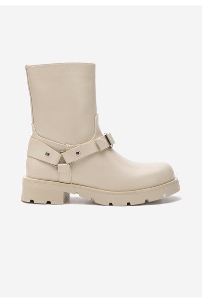 B T Shoes Γυναικεία μποτάκια Zalina μπεζ