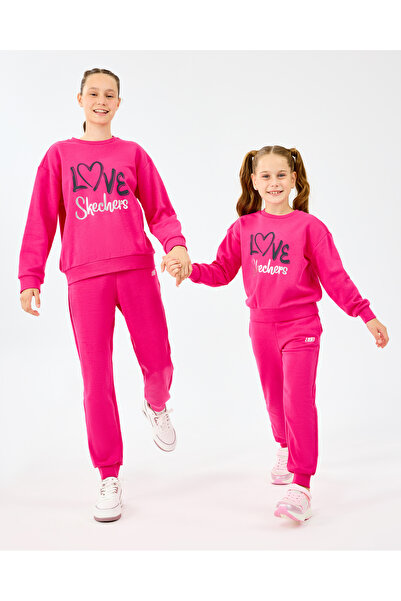 SKECHERS G Essentials Sweatpant Büyük Kız Çocuk Neonpink Eşofman Altı SK2520006-3586
