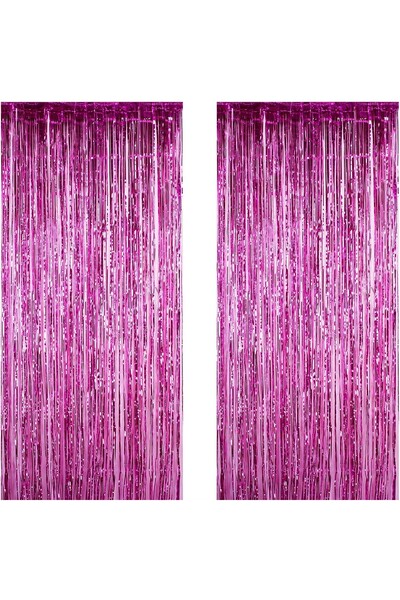 Flippy Fringe Curtain, Flippy, Party Decor Pattern, Photo Background, Colorful, Size 100x200 cm, Dark Pink