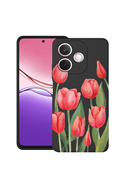 bestcase Αντικραδασμική θήκη για OPPO A5 Pro 5G με σχέδιο κόκκινες τουλίπες, ...