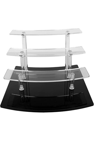 Slasa 4-Tier Transparent Acrylic Display Shelf – Organizer Stand for Collectibles (30×20×20 cm)