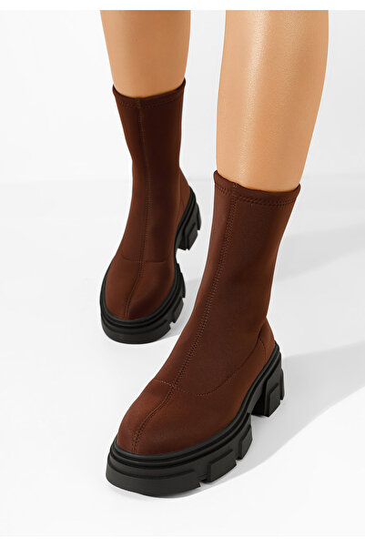 B T Shoes Γυναικεία μποτάκια Sumeria καφε