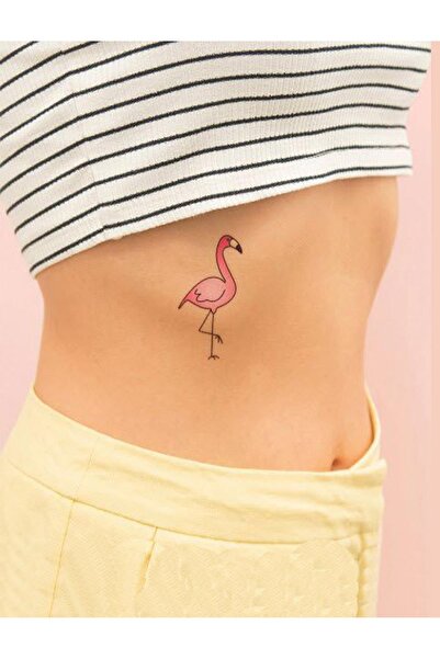 Flash Tattoos® Flamingo Love Geçici Dövme