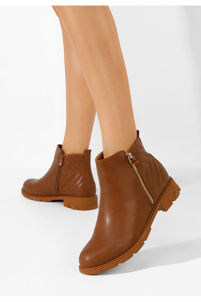 B T Shoes Γυναικεία μποτάκια Shebra καφε