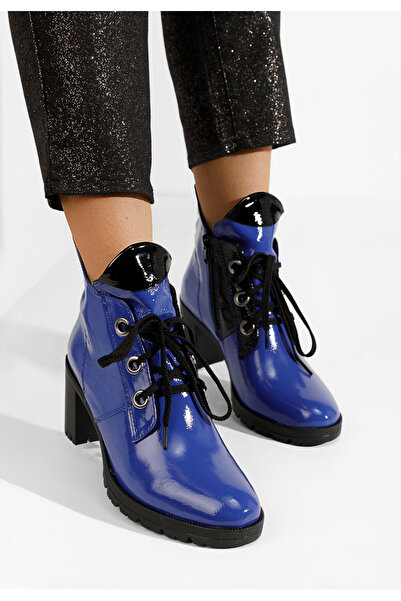 B T Shoes Γυναικεία Μποτάκια Serdona μπλε