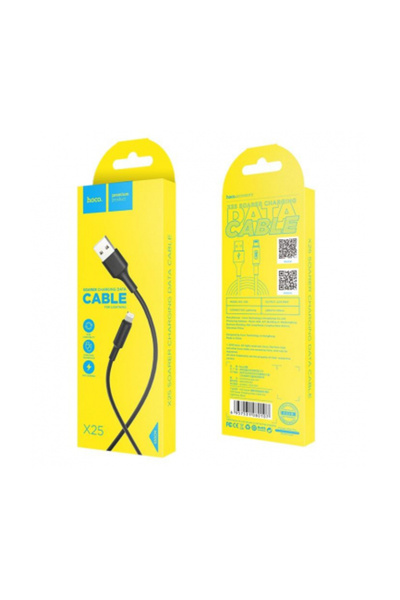 Hoco USB-A към Lightning кабел за зареждане Soarer X25, 18W, 1м, Черен