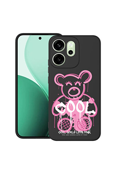 bestcase Carcasă antișoc pentru OPPO Reno14 F 5G cu design Teddy Bear roz rec...