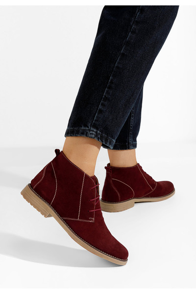 B T Shoes Women's suede boots Kalisa V5 grenadine