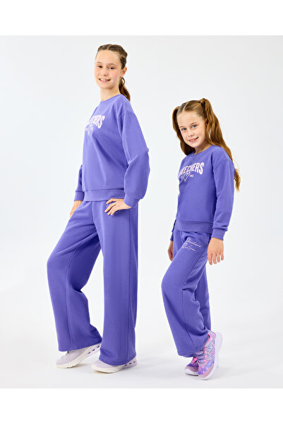SKECHERS G Lw Fleece Sweatpant Büyük Kız Çocuk Mor Eşofman Altı SK2520004-3996