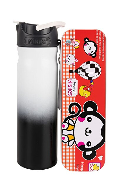 MUGGLE Paslanmaz Çelik Su Matarası – Kalemlik HEDİYE Sızdırmaz Kapaklı Termos Matara 500 ml