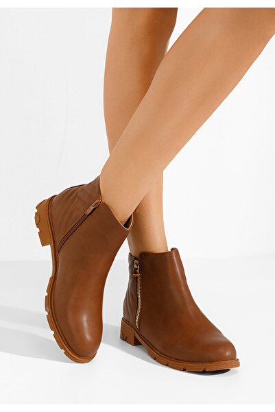 B T Shoes Γυναικεία μποτάκια Shebra καφε