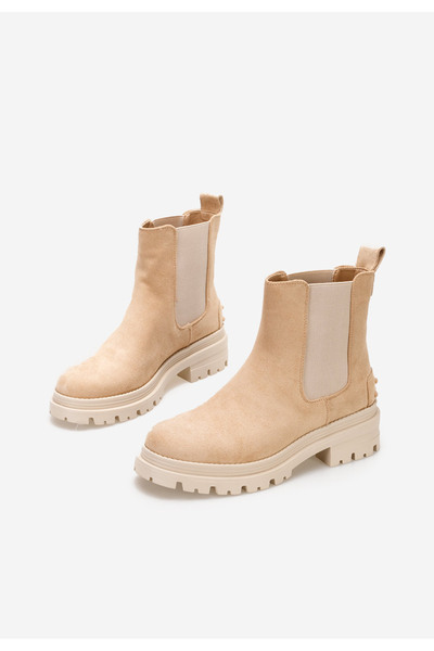 B T Shoes Μποτάκια Chelsea γυναικεία Sallia χακι