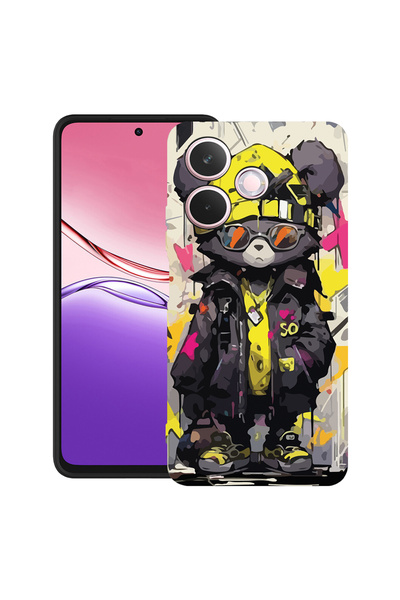 bestcase Carcasă antișoc pentru OPPO A5 Pro 5G cu design ursuleț de pluș în c...