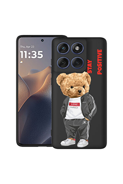 bestcase Husă antișoc pentru Motorola Edge 60 Pro cu design Stay Positive - U...