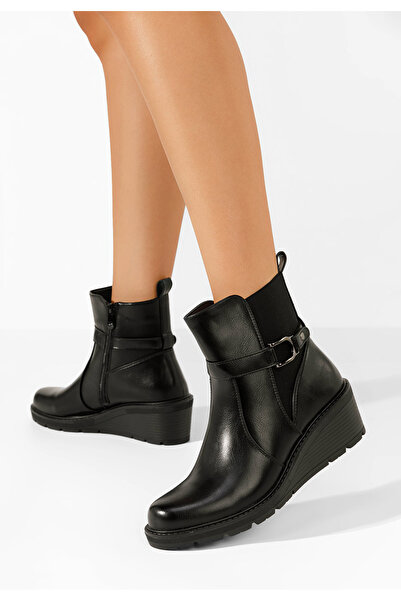 B T Shoes μποτακια πλατφορμεσ Adala Μαύρα