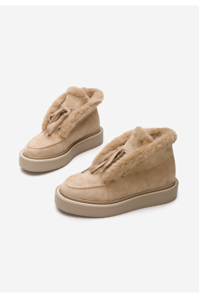 B T Shoes Χειμερινά Αρβυλάκια γυναικείες Hazey μπεζ