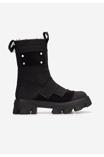 B T Shoes Černé dámské polokozačky Midvala