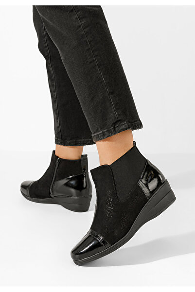 B T Shoes μποτακια πλατφορμεσ Μαύρα Aversa