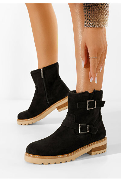 B T Shoes Γυναικεία μποτάκια Μαύρα Campana