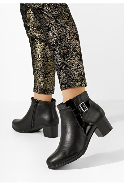 B T Shoes Γυναικεία Μποτάκια Zelena Μαύρα