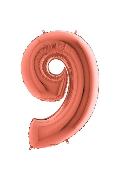 Grabo Balloons Folyo Rakam 9 Rosegold 40 Inch 100 cm Grabo