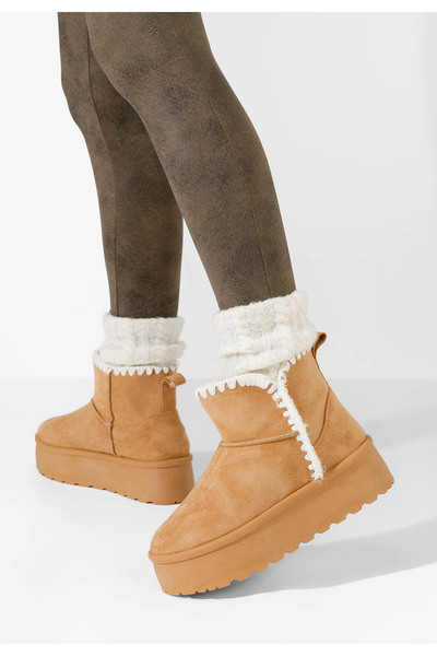 B T Shoes Mποτάκια πλατφόρμα Lorely ταμπά