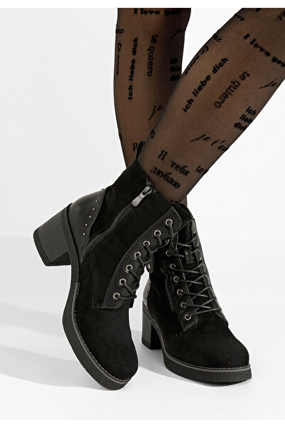 B T Shoes Γυναικεία Μποτάκια Jovanna Μαύρα