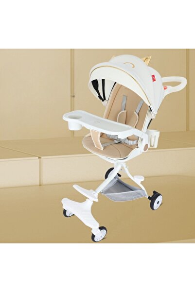 Stef's Cat Flippy 3in1 Sports Stroller, Reversible, Foldable, with Tray and Safety Belt, White