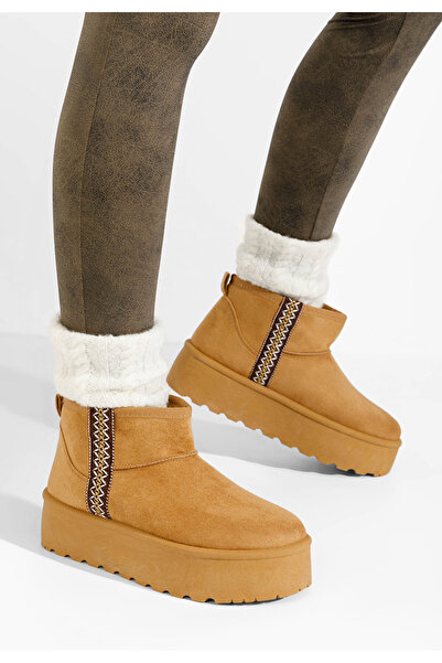 B T Shoes Mποτάκια πλατφόρμα Liley ταμπά