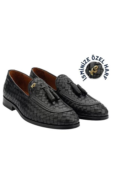 twingold Hand Knitted Leather Men's Shoes - Twg003