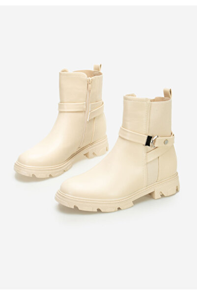 B T Shoes Γυναικεία μποτάκια Eviara μπεζ