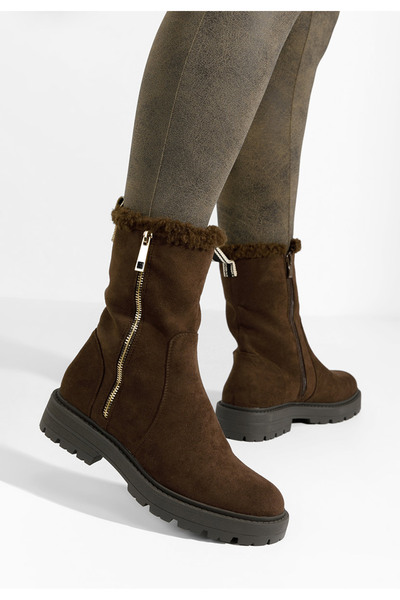 B T Shoes Γυναικείες Μπότες Midna καφε