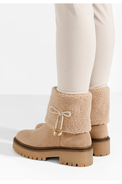 B T Shoes Χειμερινά Αρβυλάκια γυναικείες Cornelia χακι