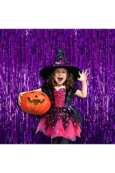 Flippy Fringe Curtain, Flippy, Party Decor Pattern, Photo Background, Colorful, Size 100x200 cm, Purple