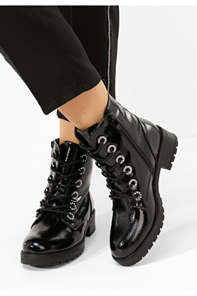 B T Shoes Ghete dama Deania negre