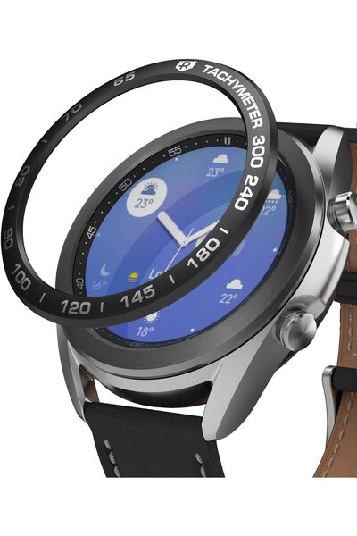 Ringke Bezel Styling Compatible with Samsung Galaxy Watch 3 41mm Case, Aluminium Frame Cover - 41-10