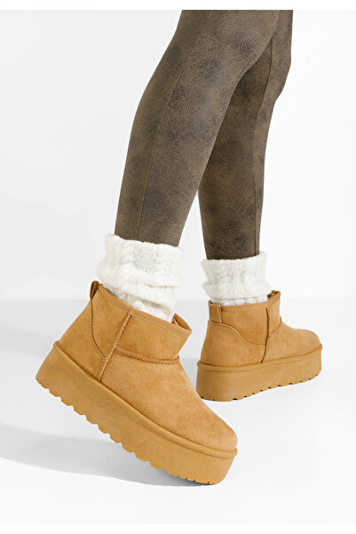 B T Shoes Mποτάκια πλατφόρμα Lissie ταμπά