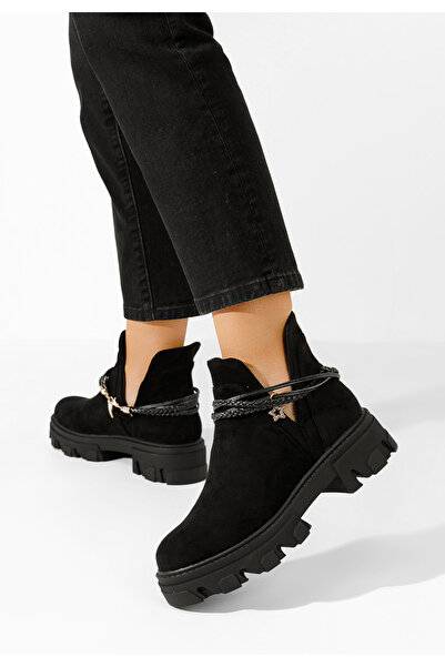 B T Shoes Γυναικεία μποτάκια Lebrisa V4 Μαύρα