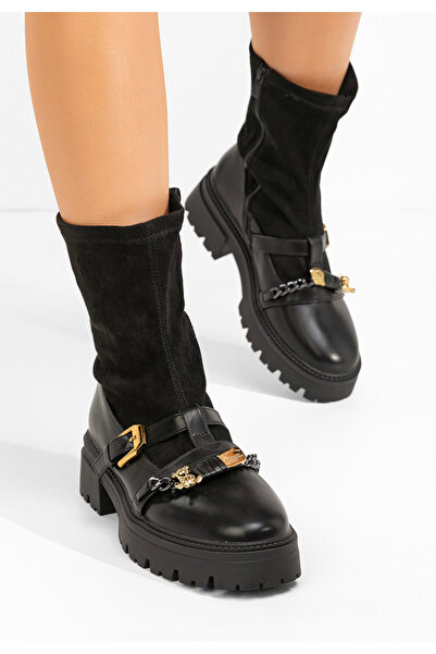 B T Shoes μποτακια πλατφορμεσ Vuliana Μαύρα