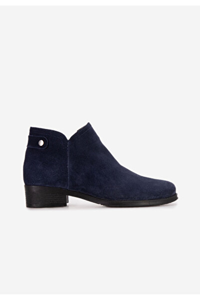 B T Shoes Tmavě modré kožené kotníkové boty Rimina V5