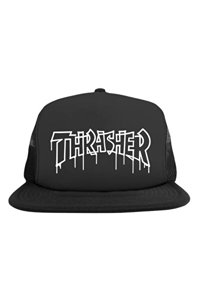 Thrasher قبعة ون لاين تراكر سوداء اللون