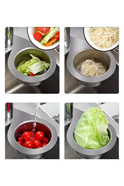 Chavin Kitchen Sink Strainer Vegetable Washing Sink Garbage Basket for Steel Square Kitchenware