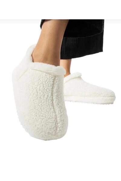 İpek Women's Plush Fluffy Non-Slip Sole Slippers Home Boots